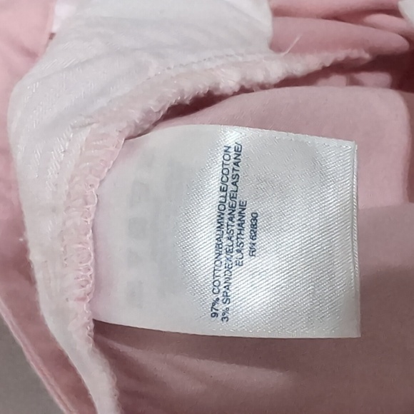 Land's End Rose Pink Mid Rise Slim Leg Cotton Pant Size 14 Tall - Picture 6 of 6